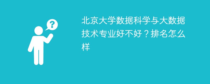 北京大学数据科学与大数据技术专业好不好？排名怎么样