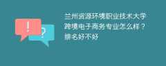 兰州资源环境职业技术大学跨境电子商务专业怎么样？排名好不好