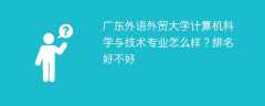 广东外语外贸大学计算机科学与技术专业怎么样？排名好不好