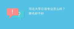 河北大学日语专业怎么样？排名好不好