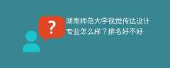 湖南师范大学视觉传达设计专业怎么样？排名好不好