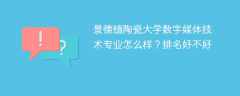景德镇陶瓷大学数字媒体技术专业怎么样？排名好不好