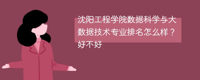 沈阳工程学院数据科学与大数据技术专业排名怎么样？好不好