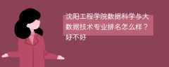 沈阳工程学院数据科学与大数据技术专业排名怎么样？好不好