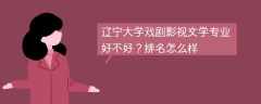 辽宁大学戏剧影视文学专业好不好？排名怎么样