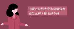 内蒙古财经大学市场营销专业怎么样？排名好不好