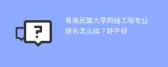 青海民族大学网络工程专业排名怎么样？好不好