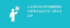 山东青年政治学院健康服务与管理专业好不好？排名怎么样