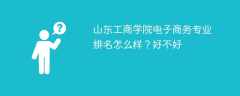 山东工商学院电子商务专业排名怎么样？好不好