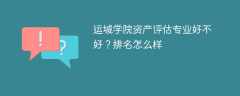 运城学院资产评估专业好不好？排名怎么样