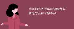 华东师范大学运动训练专业排名怎么样？好不好