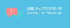 新疆财经大学国际经济与贸易专业好不好？排名怎么样