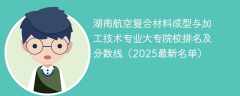 湖南航空复合材料成型与加工技术专业大专院校排名及分数线（2025最新名单）