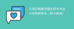 江西印刷数字图文技术专业大专院校排名（附分数线）