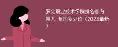 罗定职业技术学院排名省内第几 全国多少位（2025最新）