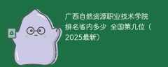 广西自然资源职业技术学院排名省内多少 全国第几位（2025最新）