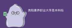 贵阳康养职业大学是本科吗