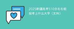 2025新疆高考510分左右能报考上什么大学（文科）