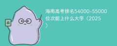 海南高考排名54000-55000位次能上什么大学（2025）