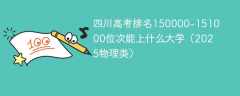 四川高考排名150000-151000位次能上什么大学（2025物理类）