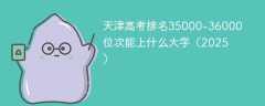 天津高考排名35000-36000位次能上什么大学（2025）
