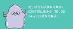 南宁师范大学录取分数线2025年预估是多少（附：2024-2022录取分数线）