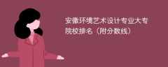 安徽环境艺术设计专业大专院校排名（附分数线）