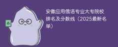 安徽应用俄语专业大专院校排名及分数线（2025最新名单）