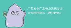 广西发电厂及电力系统专业大专院校排名（附分数线）