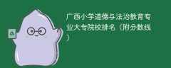 广西小学道德与法治教育专业大专院校排名（附分数线）