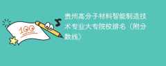 贵州高分子材料智能制造技术专业大专院校排名（附分数线）