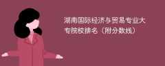 湖南国际经济与贸易专业大专院校排名（附分数线）