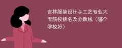 吉林服装设计与工艺专业大专院校排名及分数线（哪个学校好）