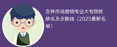 吉林市场营销专业大专院校排名及分数线（2025最新名单）