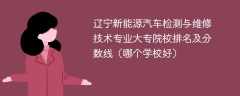 辽宁新能源汽车检测与维修技术专业大专院校排名及分数线（哪个学校好）