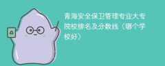 青海安全保卫管理专业大专院校排名及分数线（哪个学校好）