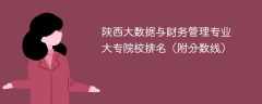 陕西大数据与财务管理专业大专院校排名（附分数线）
