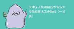 天津无人机测绘技术专业大专院校排名及分数线（一览表）