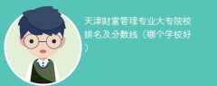 天津财富管理专业大专院校排名及分数线（哪个学校好）