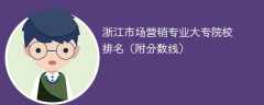 浙江市场营销专业大专院校排名（附分数线）