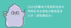 2024安徽电子信息职业技术学院各专业录取分数线是多少分「录取最低分」