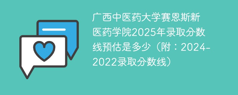 广西中医药大学赛恩斯新医药学院2025年录取分数线预估是多少（附：2024-2022录取分数线）
