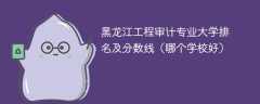 黑龙江工程审计专业大学排名及分数线（哪个学校好）