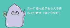 吉林广播电视学专业大学排名及分数线（哪个学校好）