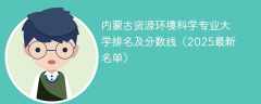 内蒙古资源环境科学专业大学排名及分数线（2025最新名单）