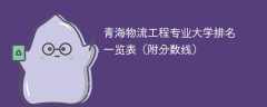 青海物流工程专业大学排名一览表（附分数线）