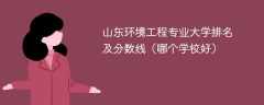 山东环境工程专业大学排名及分数线（哪个学校好）