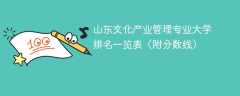 山东文化产业管理专业大学排名一览表（附分数线）
