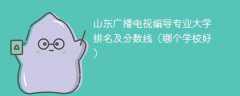 山东广播电视编导专业大学排名及分数线（哪个学校好）