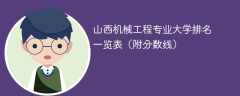 山西机械工程专业大学排名一览表（附分数线）